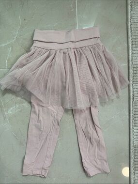 GAP Light Pink Tulle Skirted Leggings